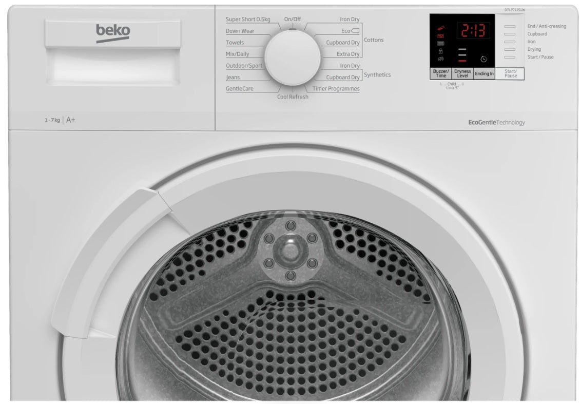 Beko DTLP71151W BEKO WHITE 7KG HEAT PUMP TUMBLE DRYER