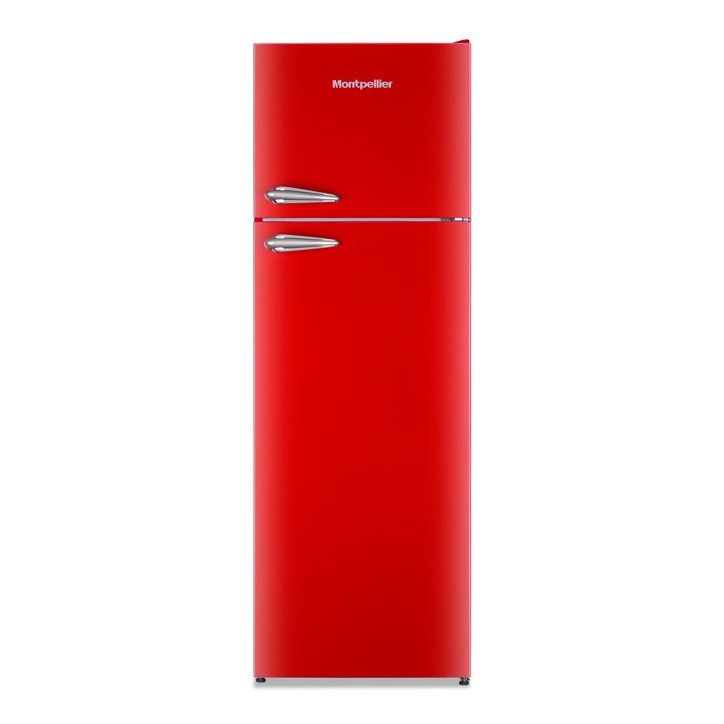 Montpellier MAB346R  RETRO TOP MOUNT FRIDGE FREEZER IN RED