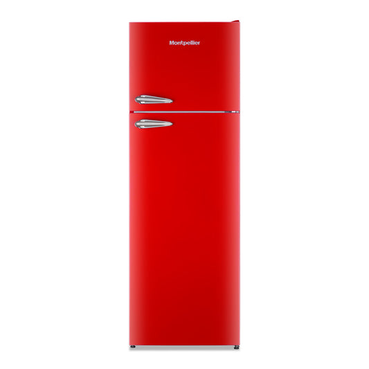 Montpellier MAB346R  RETRO TOP MOUNT FRIDGE FREEZER IN RED