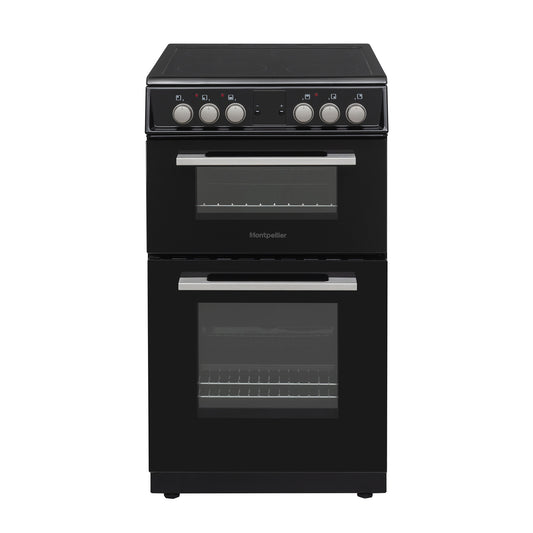 Montpellier MDOC50FK BLACK 50CM CERAMIC COOKER WITH DOUBLE OVEN