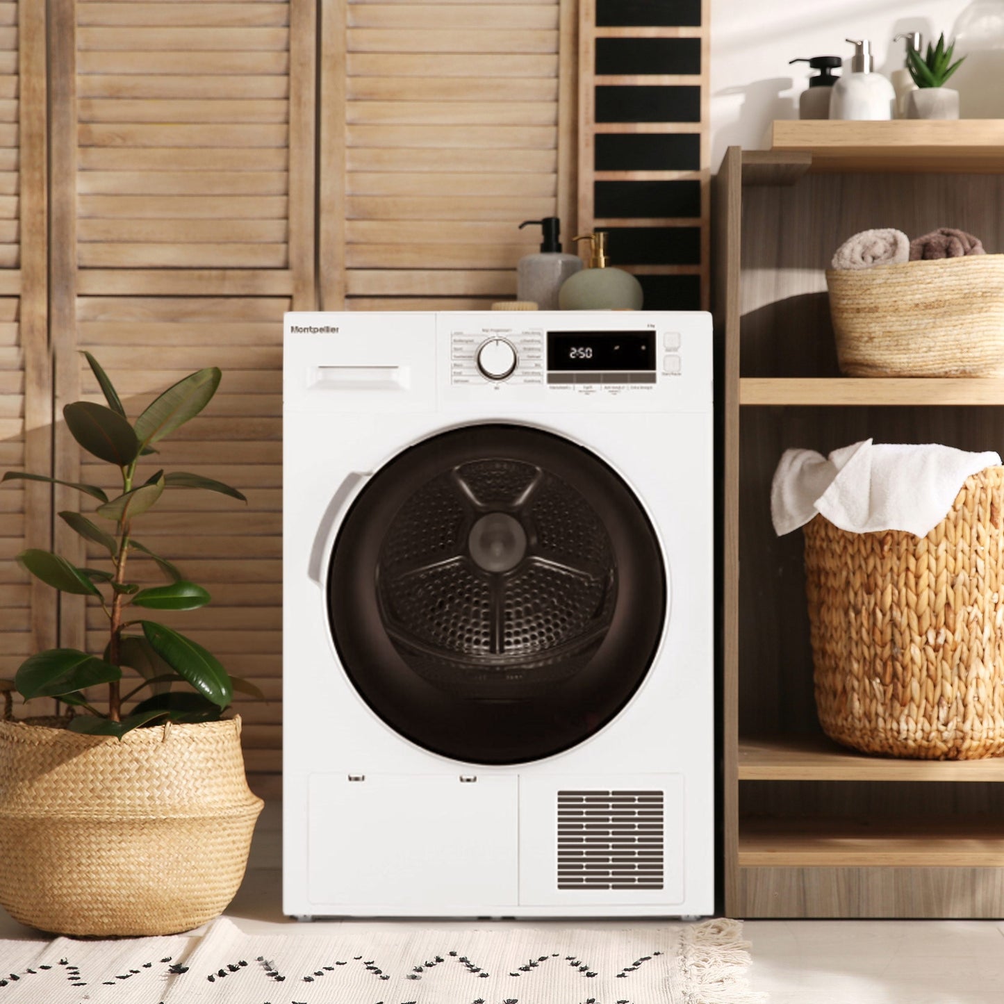 Montpellier MHP8SDW MONTPELLIER WHITE 8KG HEAT PUMP TUMBLE DRYER