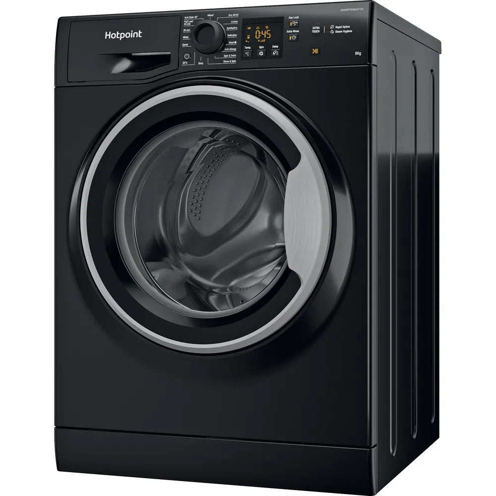 Hotpoint NSWM864CBS BLACK ANTI STAIN 8KG 1600RPM WASHING MACHINE