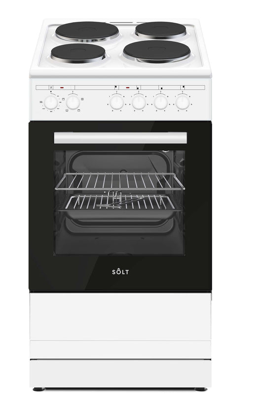 Solt SSCC50WH  WHITE 50CM SINGLE CAVITY SOLID PLATE COOKER