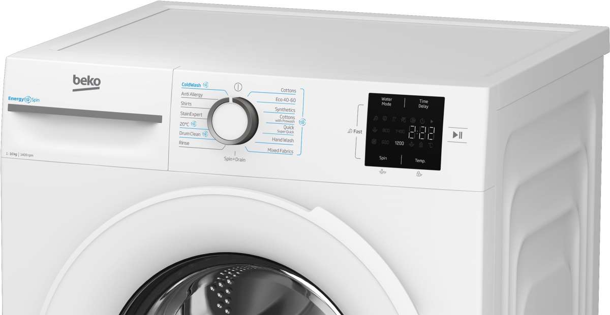 Beko B3W31041W WHITE 10KG 1400RPM WASHING MACHINE WITH ENERGYSPIN