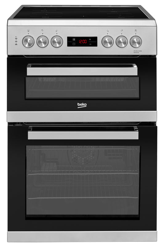 Beko KDC653S SILVER 60CM CERAMIC COOKER WITH DOUBLE OVEN