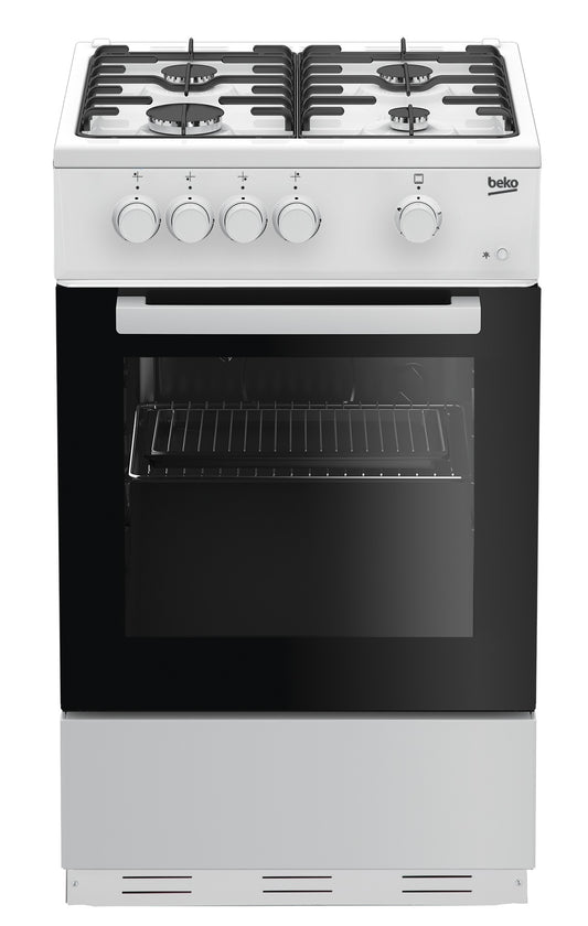 Beko KSG580W  WHITE SINGLE CAVITY 50CM GAS COOKER