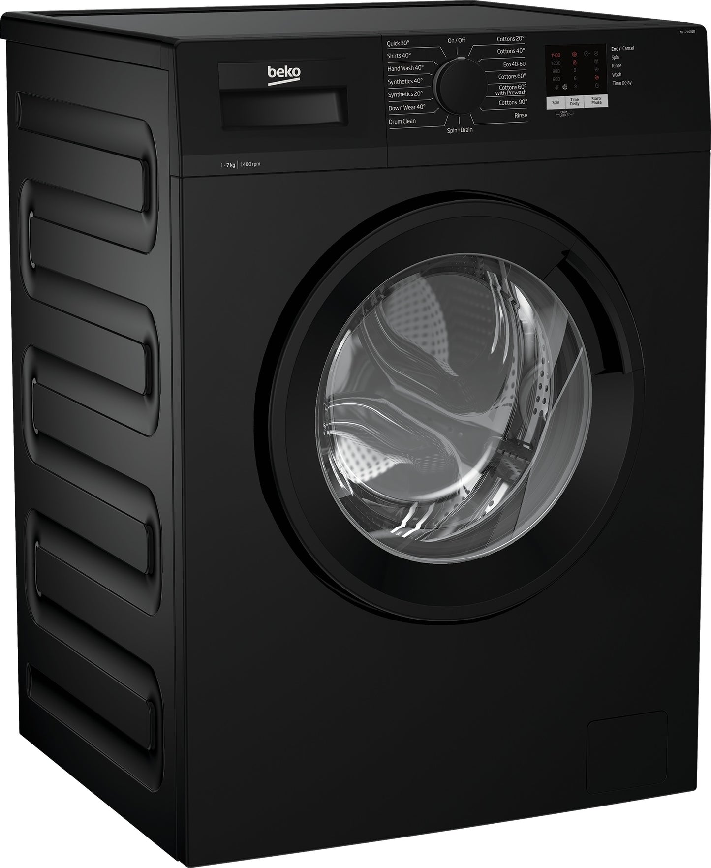 Beko WTL74051B  BLACK 7KG 1400RPM WASHING MACHINE