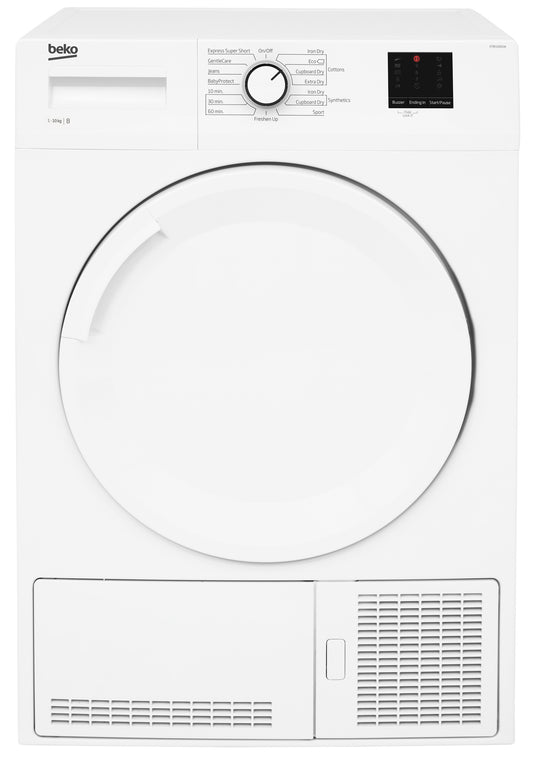 Beko DTBC10001W WHITE 10KG CONDENSER SENSOR TUMBLE DRYER