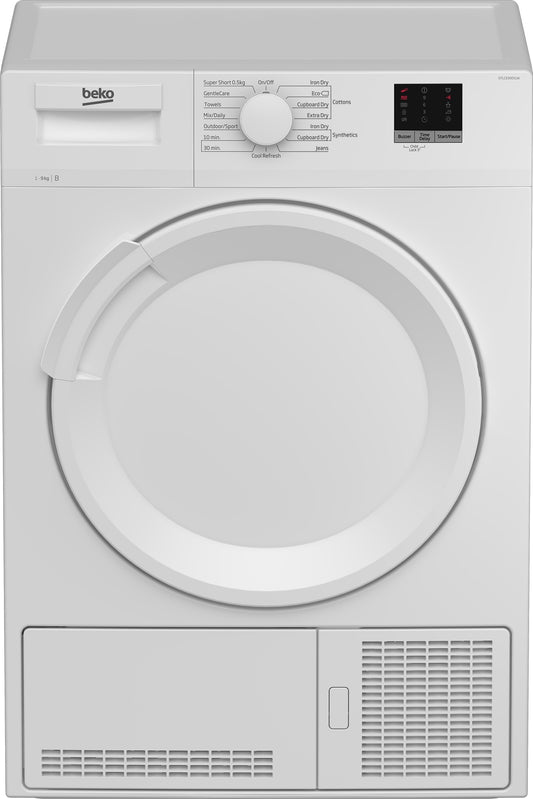 Beko DTLCE90051W BEKO WHITE 9KG CONDENSER TUMBLE DRYER