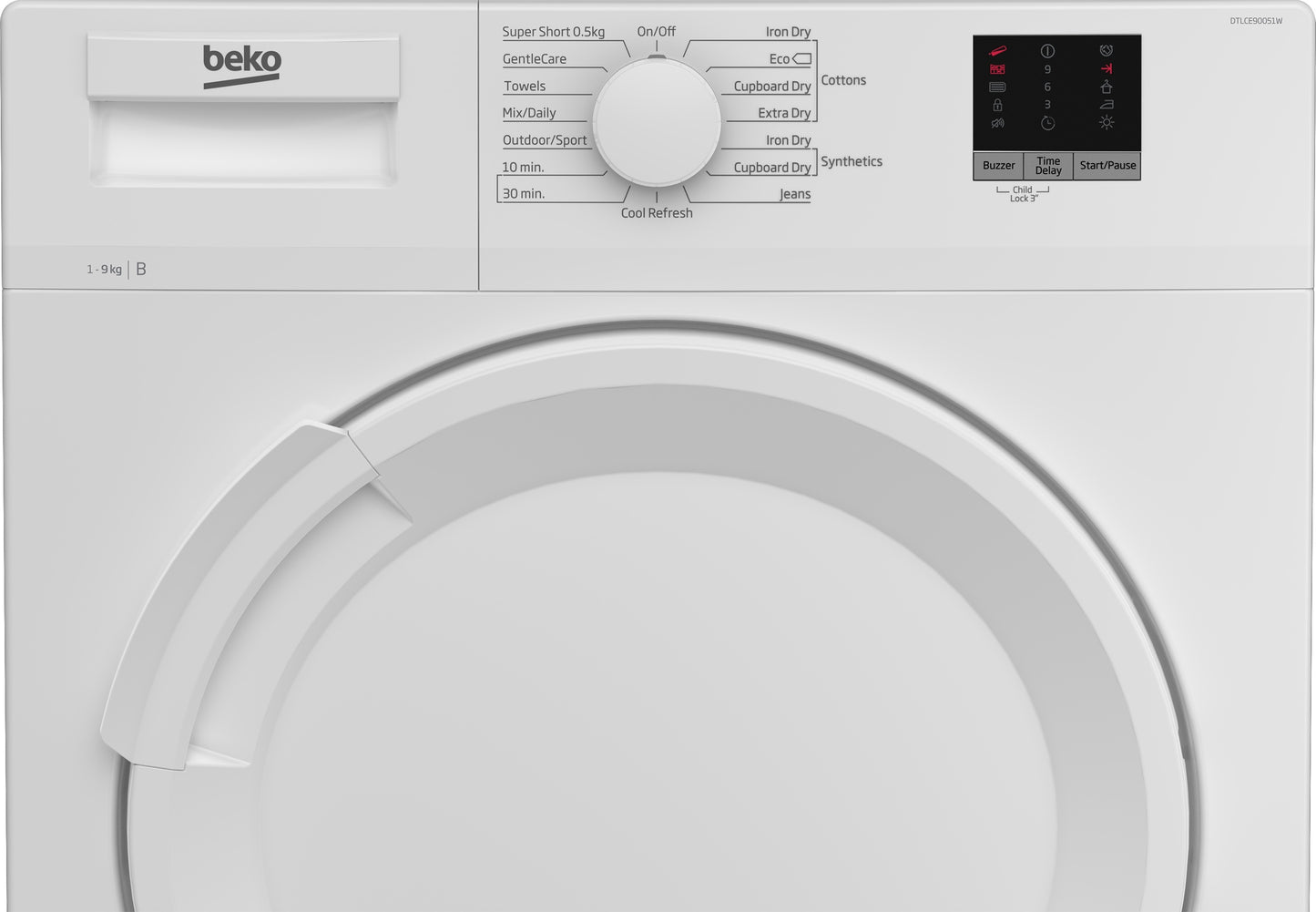 Beko DTLCE90051W BEKO WHITE 9KG CONDENSER TUMBLE DRYER