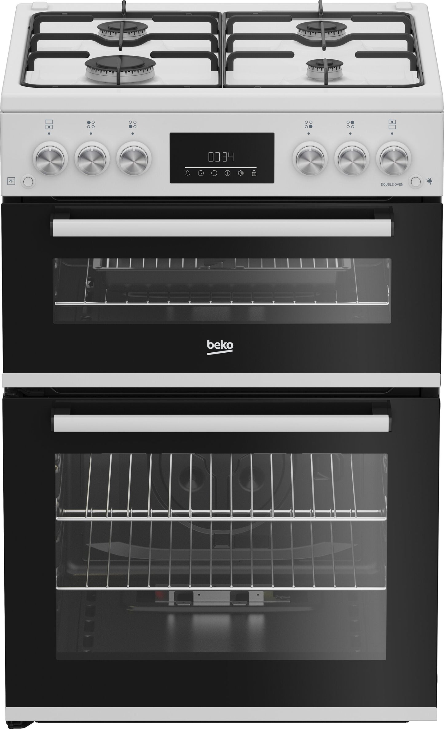 Beko FDG6231CW BEKO 60CM DOUBLE OVEN GAS COOKER
