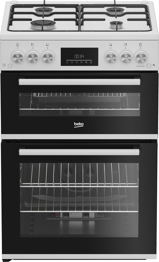 Beko FDG6231CW BEKO 60CM DOUBLE OVEN GAS COOKER