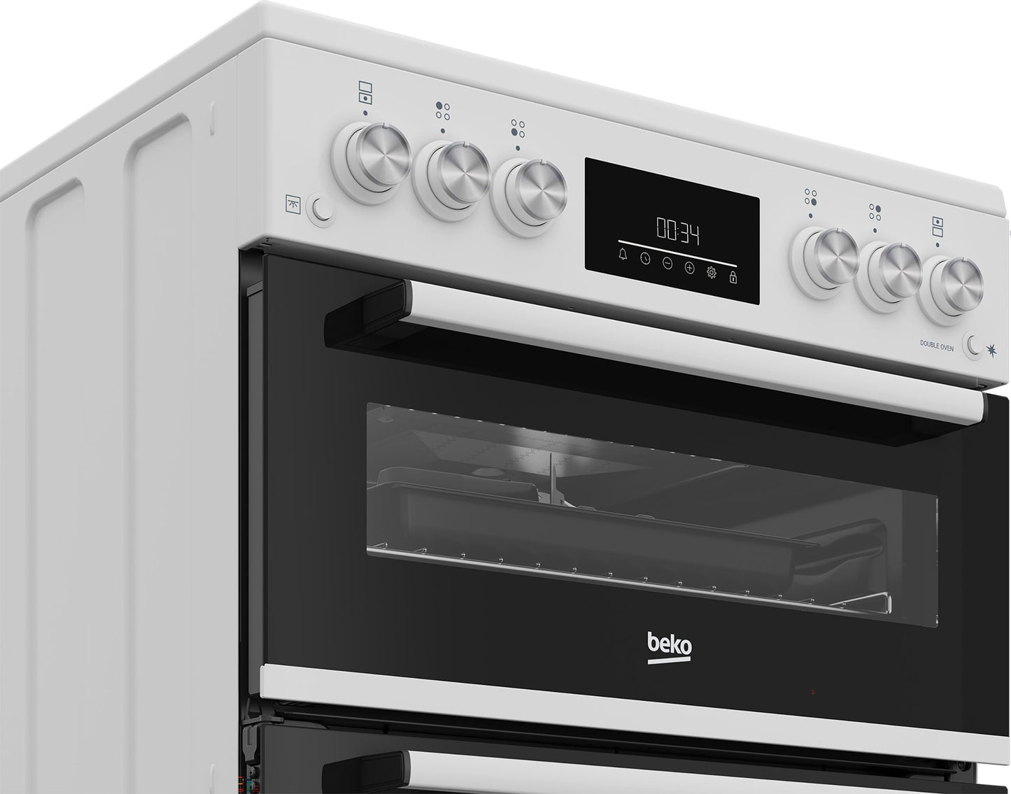 Beko FDG6231CW BEKO 60CM DOUBLE OVEN GAS COOKER