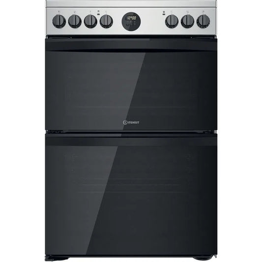 Indesit ID67V9HCX  INOX COOKER WITH DOUBLE OVEN AND CERAMIC HOB