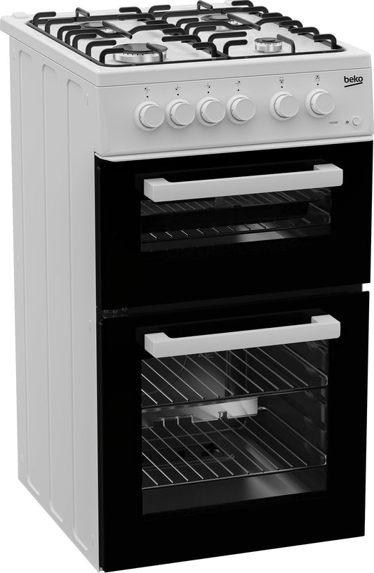 Beko KDG580W  WHITE TWIN CAVITY 50CM GAS COOKER
