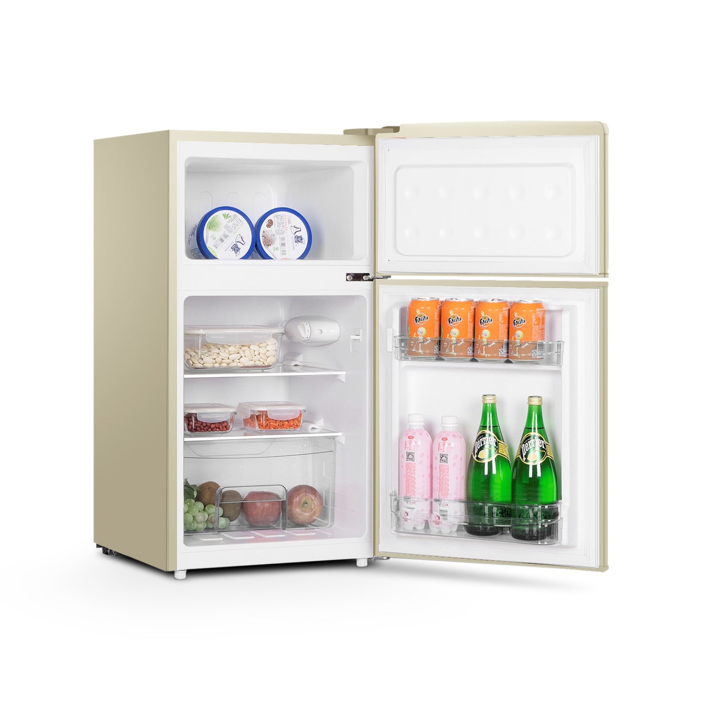 Montpellier MAB2035EC CREAM UNDERCOUNTER RETRO FRIDGE FREEZER