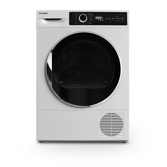 Montpellier MHP10SDW WHITE 10KG HEAT PUMP SENSOR DRY TUMBLE DRYER