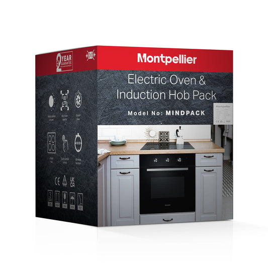 Montpellier MINDPACK  BLACK OVEN AND INDUCTION HOB PACK