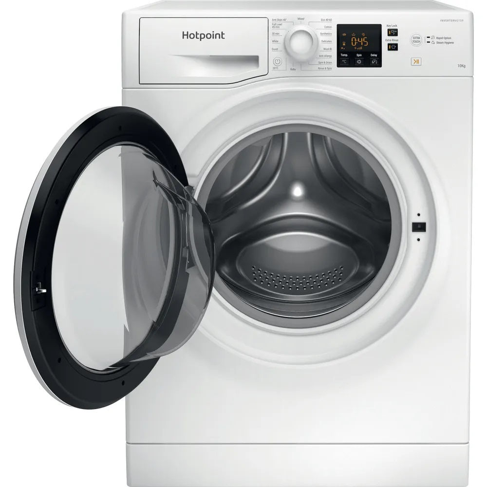 Hotpoint NSWM1046W  WHITE ANTI-STAIN 10KG 1400RPM WASHING MACHINE