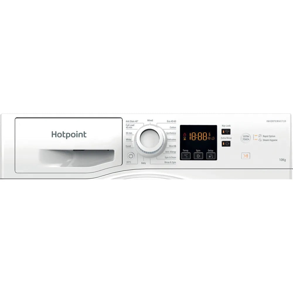 Hotpoint NSWM1046W  WHITE ANTI-STAIN 10KG 1400RPM WASHING MACHINE