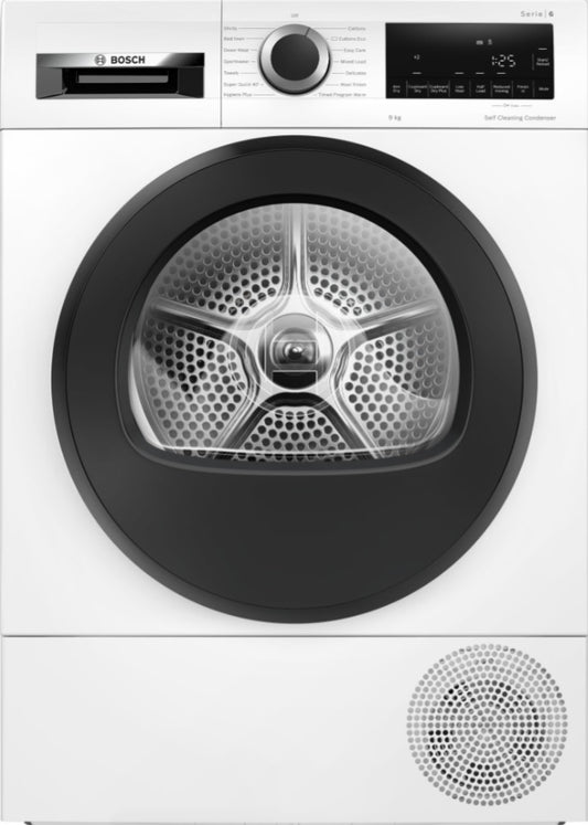 Bosch WQG245A0GB BOSCH WHITE SERIES 6 9KG HEAT PUMP TUMBLE DRYER