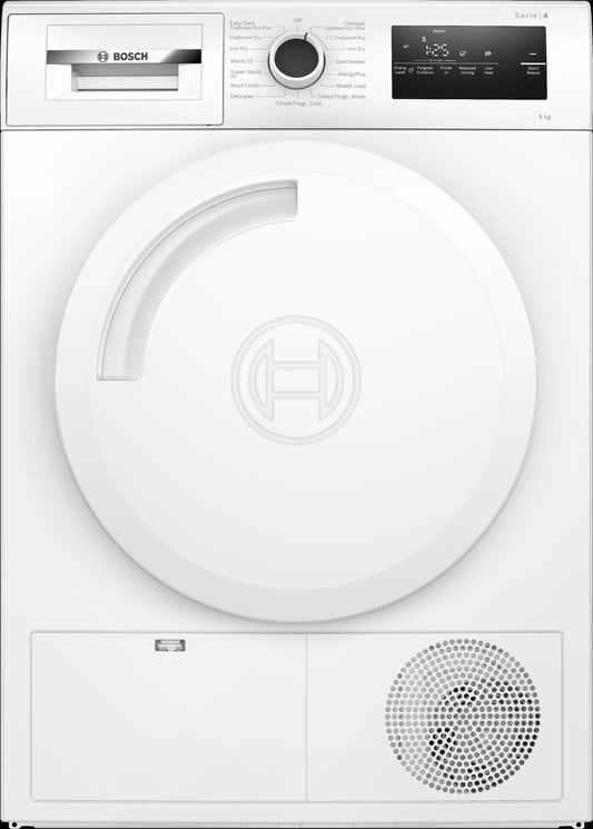 Bosch WTN83202GB  WHITE SIRIES 4 8KG CONDENSER TUMBLE DRYER